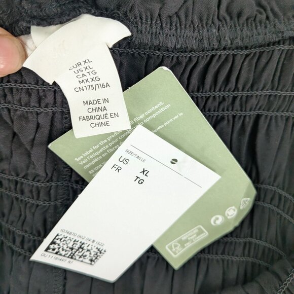 H&M Smocked bodycon Mini Dress Women Size XL Ruffle Ruched Y2K Cocktail Coquette - Picture 9 of 10